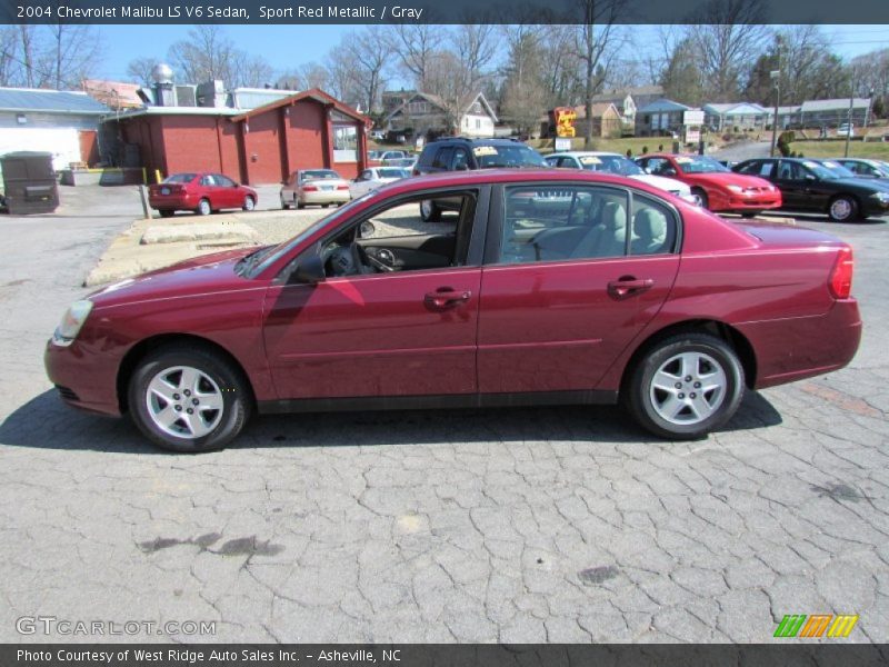 Sport Red Metallic / Gray 2004 Chevrolet Malibu LS V6 Sedan