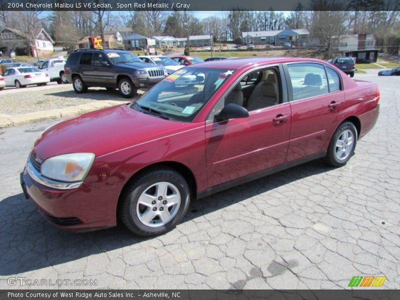 Sport Red Metallic / Gray 2004 Chevrolet Malibu LS V6 Sedan