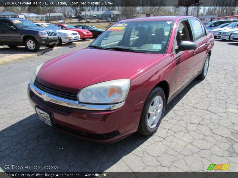 Sport Red Metallic / Gray 2004 Chevrolet Malibu LS V6 Sedan