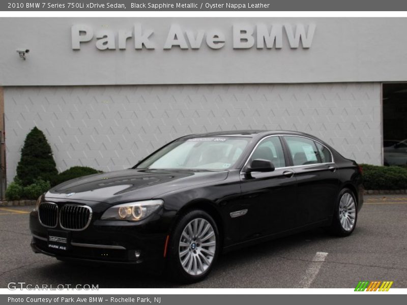 Black Sapphire Metallic / Oyster Nappa Leather 2010 BMW 7 Series 750Li xDrive Sedan