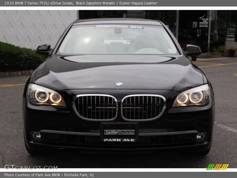 Black Sapphire Metallic / Oyster Nappa Leather 2010 BMW 7 Series 750Li xDrive Sedan