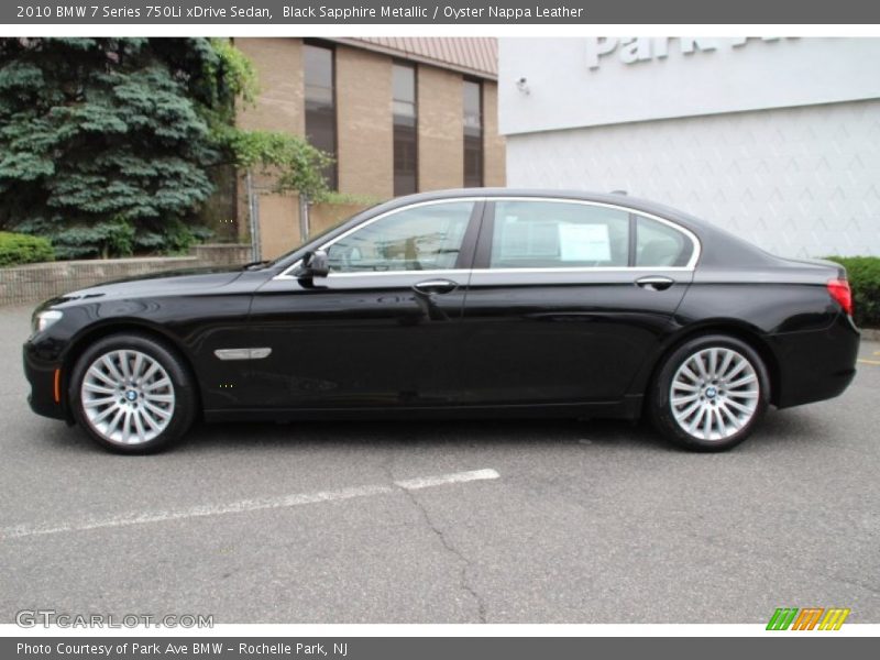 Black Sapphire Metallic / Oyster Nappa Leather 2010 BMW 7 Series 750Li xDrive Sedan