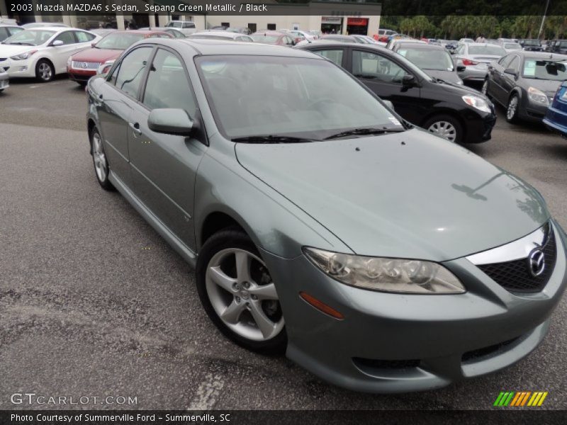 Sepang Green Metallic / Black 2003 Mazda MAZDA6 s Sedan