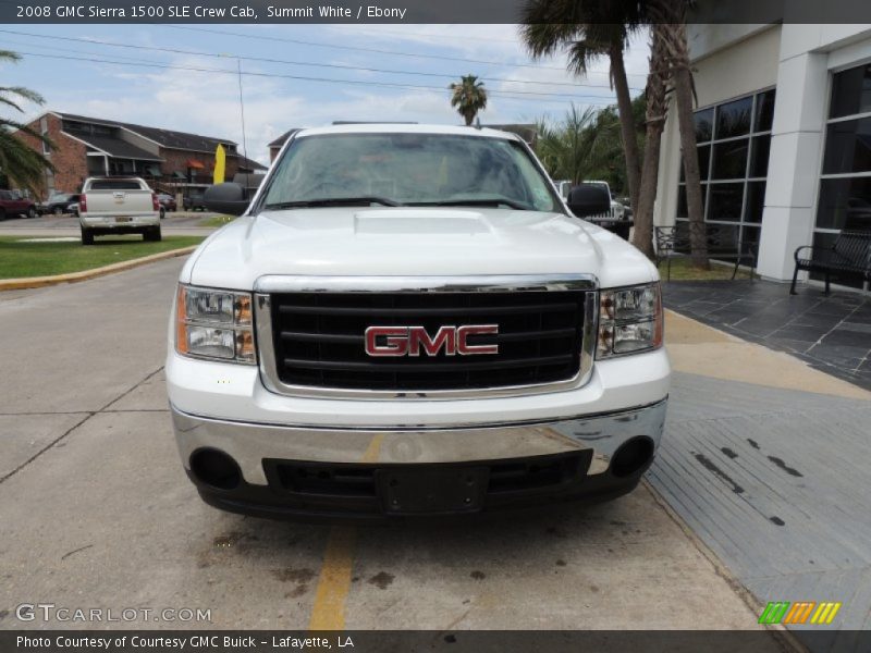 Summit White / Ebony 2008 GMC Sierra 1500 SLE Crew Cab