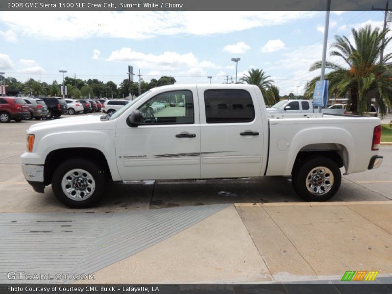 Summit White / Ebony 2008 GMC Sierra 1500 SLE Crew Cab