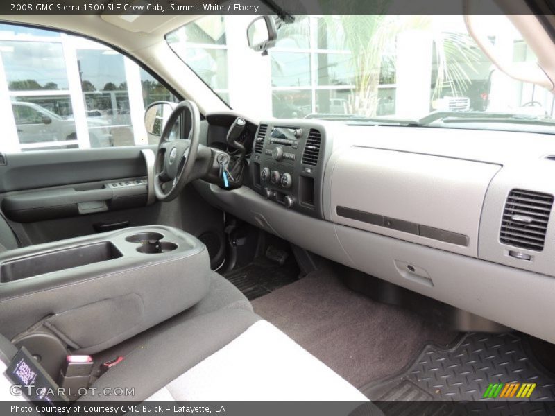 Summit White / Ebony 2008 GMC Sierra 1500 SLE Crew Cab