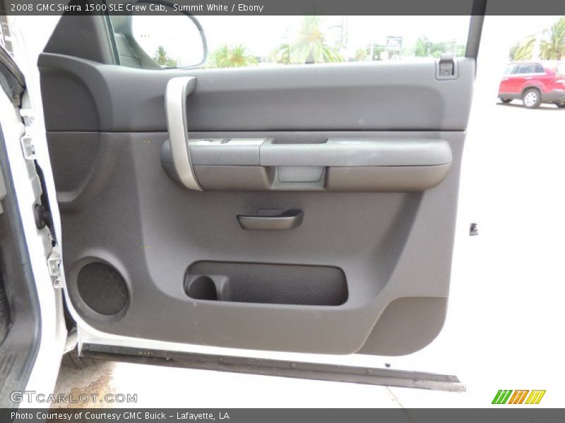 Summit White / Ebony 2008 GMC Sierra 1500 SLE Crew Cab