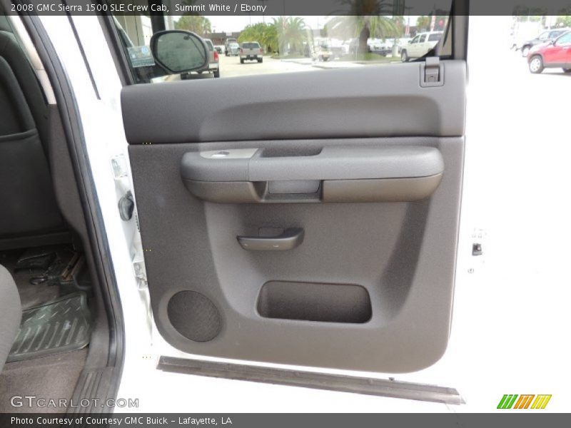 Summit White / Ebony 2008 GMC Sierra 1500 SLE Crew Cab