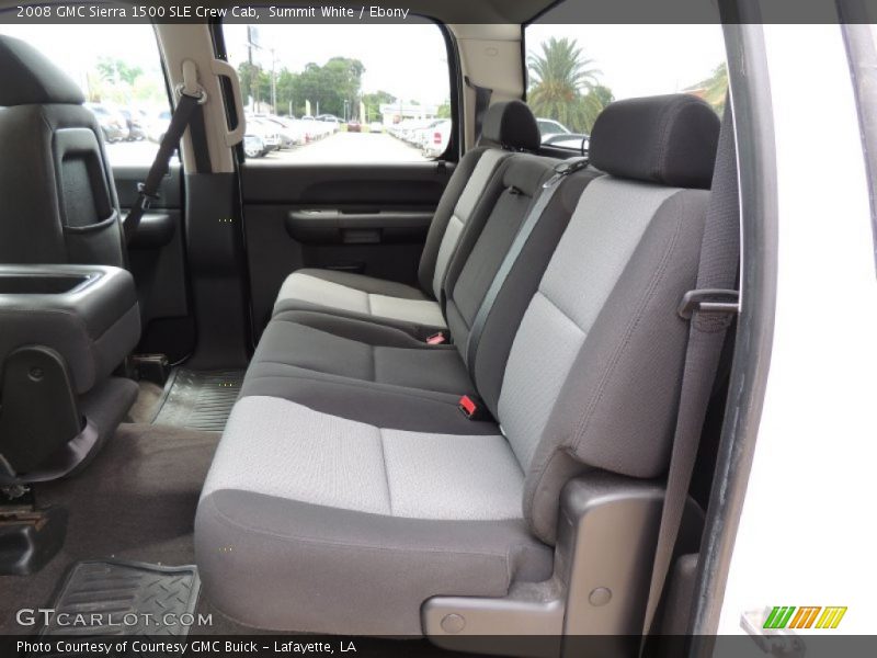 Summit White / Ebony 2008 GMC Sierra 1500 SLE Crew Cab