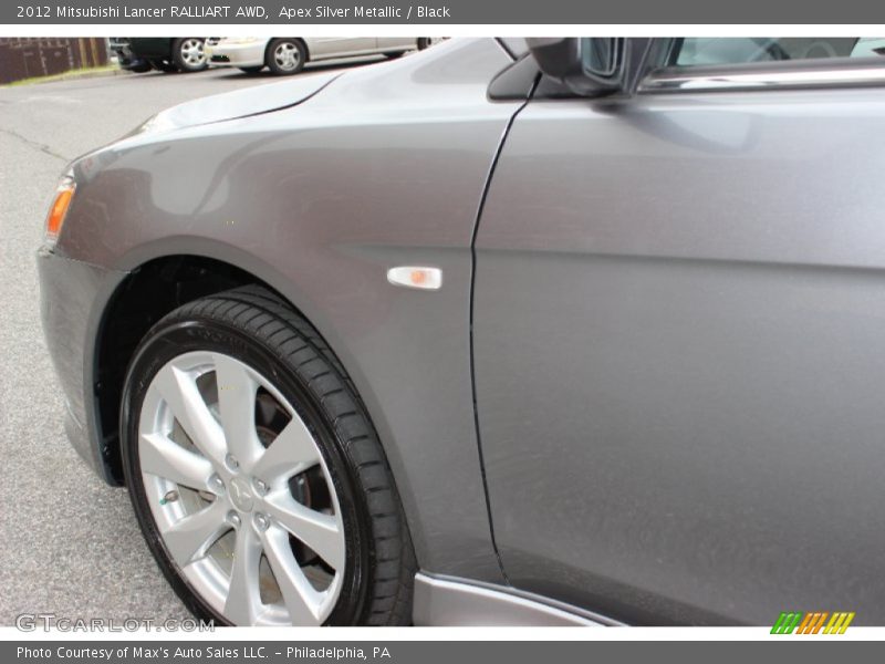 Apex Silver Metallic / Black 2012 Mitsubishi Lancer RALLIART AWD