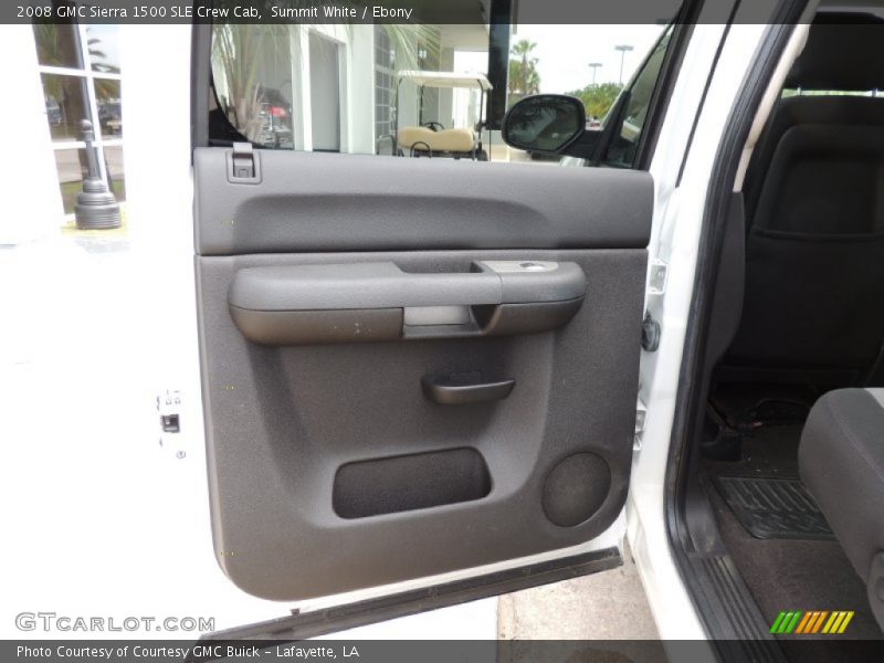 Summit White / Ebony 2008 GMC Sierra 1500 SLE Crew Cab