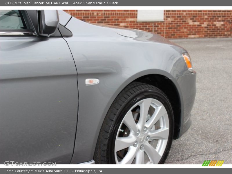 Apex Silver Metallic / Black 2012 Mitsubishi Lancer RALLIART AWD
