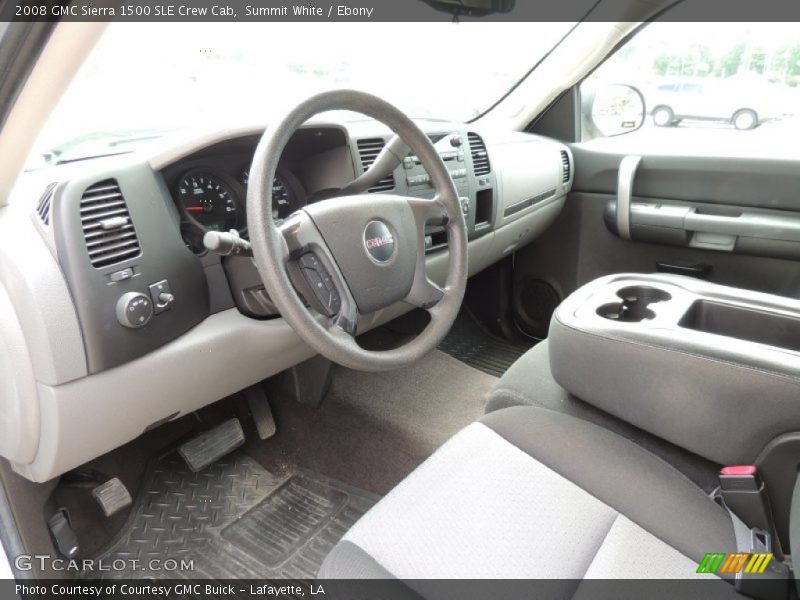 Summit White / Ebony 2008 GMC Sierra 1500 SLE Crew Cab