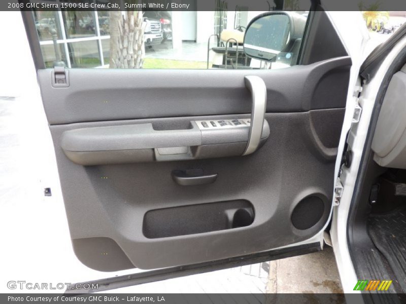 Summit White / Ebony 2008 GMC Sierra 1500 SLE Crew Cab
