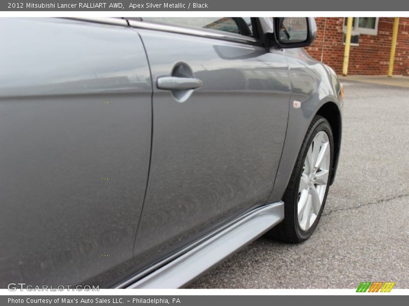 Apex Silver Metallic / Black 2012 Mitsubishi Lancer RALLIART AWD