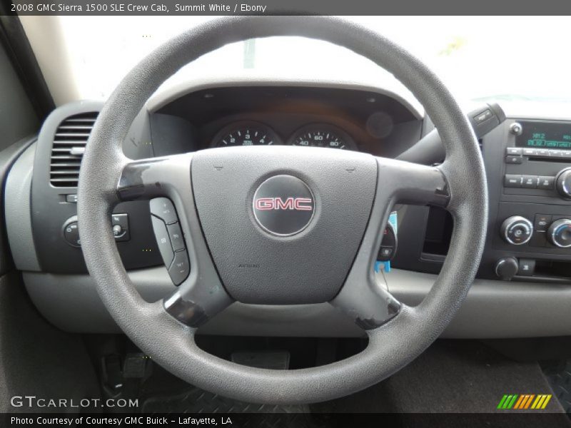Summit White / Ebony 2008 GMC Sierra 1500 SLE Crew Cab