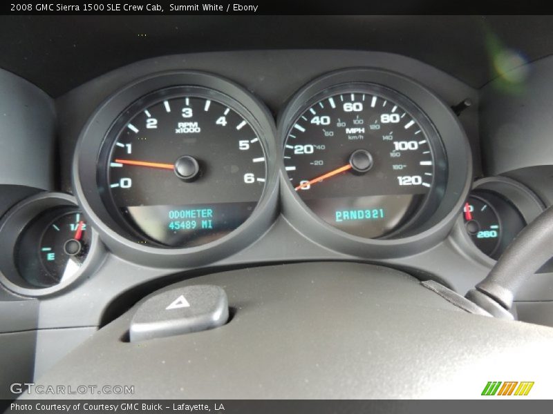 Summit White / Ebony 2008 GMC Sierra 1500 SLE Crew Cab
