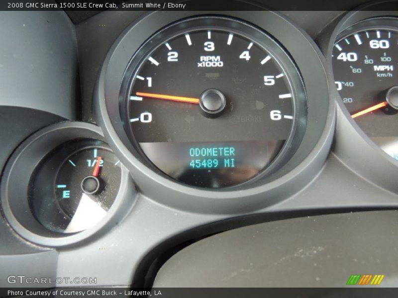 Summit White / Ebony 2008 GMC Sierra 1500 SLE Crew Cab