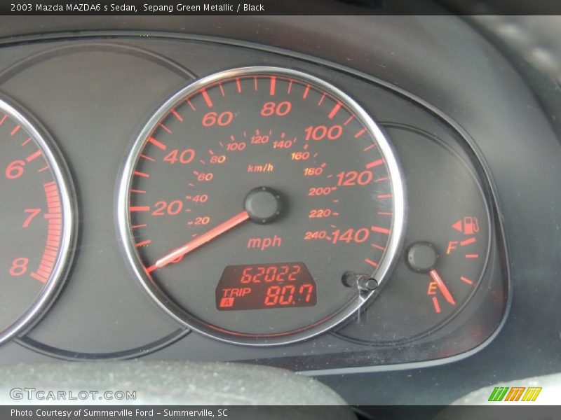 Sepang Green Metallic / Black 2003 Mazda MAZDA6 s Sedan