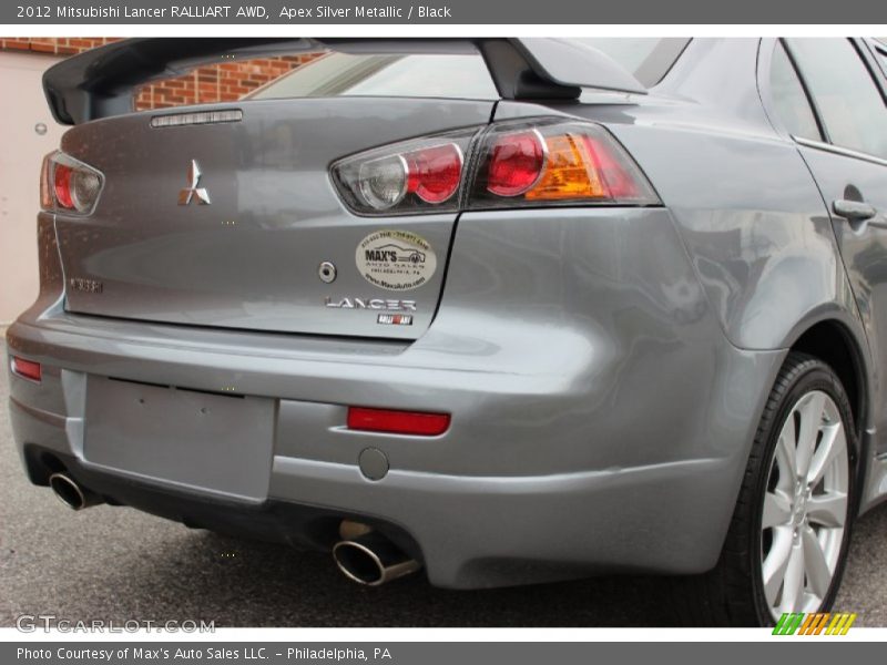 Apex Silver Metallic / Black 2012 Mitsubishi Lancer RALLIART AWD