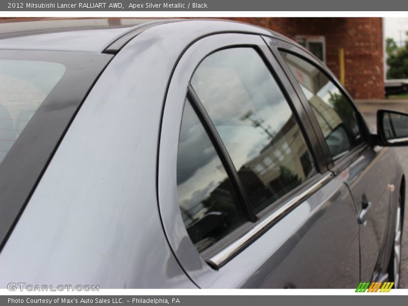Apex Silver Metallic / Black 2012 Mitsubishi Lancer RALLIART AWD