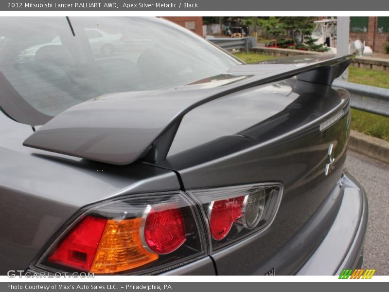 Apex Silver Metallic / Black 2012 Mitsubishi Lancer RALLIART AWD