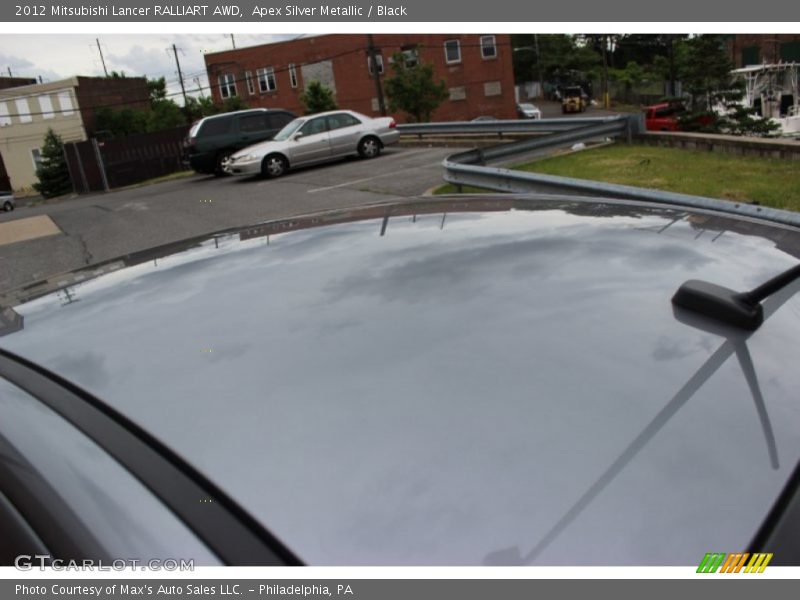 Apex Silver Metallic / Black 2012 Mitsubishi Lancer RALLIART AWD