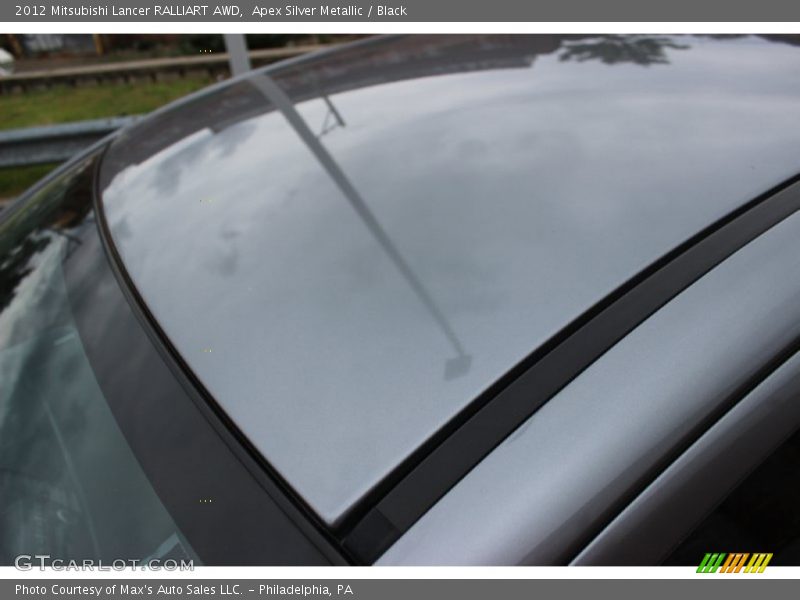 Apex Silver Metallic / Black 2012 Mitsubishi Lancer RALLIART AWD