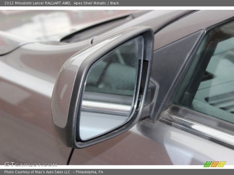 Apex Silver Metallic / Black 2012 Mitsubishi Lancer RALLIART AWD