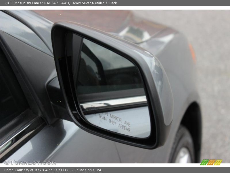 Apex Silver Metallic / Black 2012 Mitsubishi Lancer RALLIART AWD