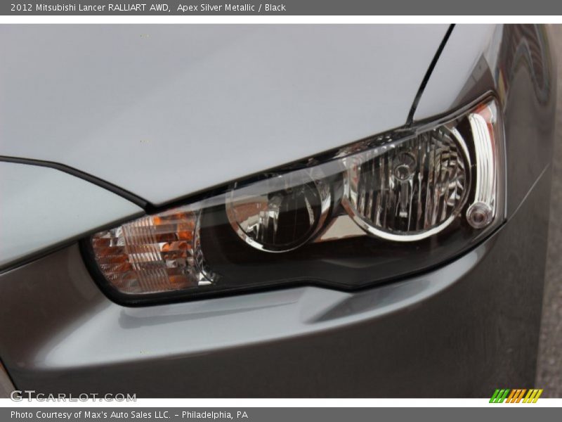 Apex Silver Metallic / Black 2012 Mitsubishi Lancer RALLIART AWD