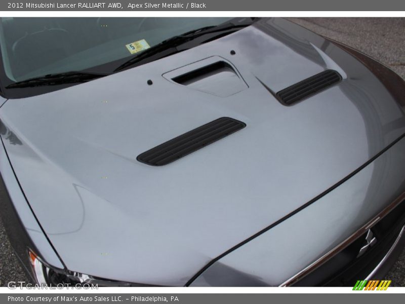 Apex Silver Metallic / Black 2012 Mitsubishi Lancer RALLIART AWD
