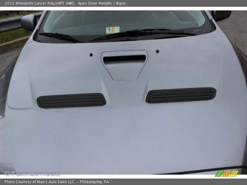 Apex Silver Metallic / Black 2012 Mitsubishi Lancer RALLIART AWD