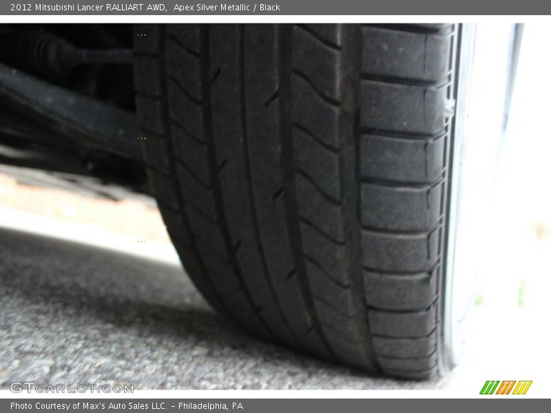 Apex Silver Metallic / Black 2012 Mitsubishi Lancer RALLIART AWD