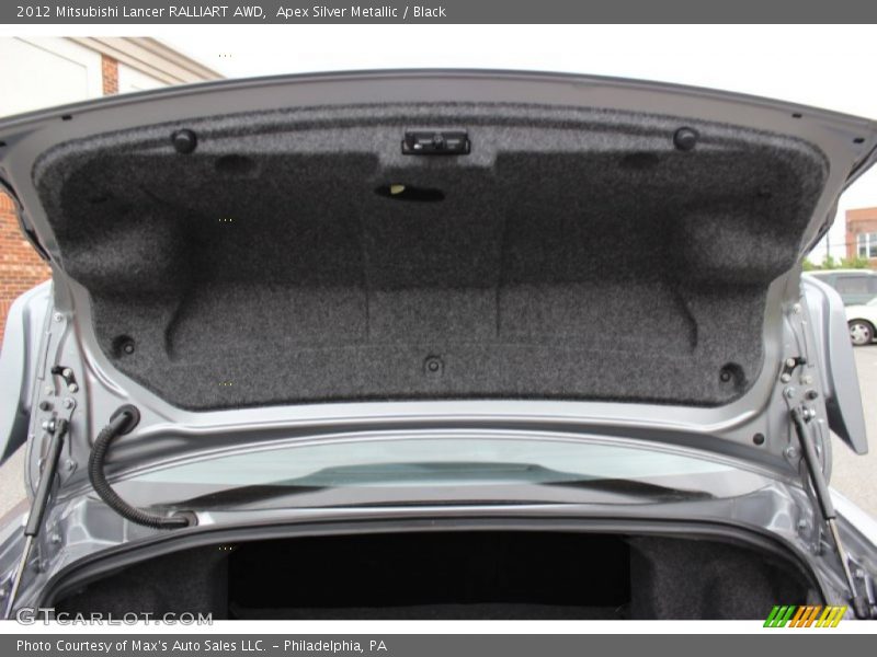 Apex Silver Metallic / Black 2012 Mitsubishi Lancer RALLIART AWD
