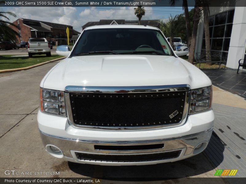 Summit White / Dark Titanium/Light Titanium 2009 GMC Sierra 1500 SLE Crew Cab