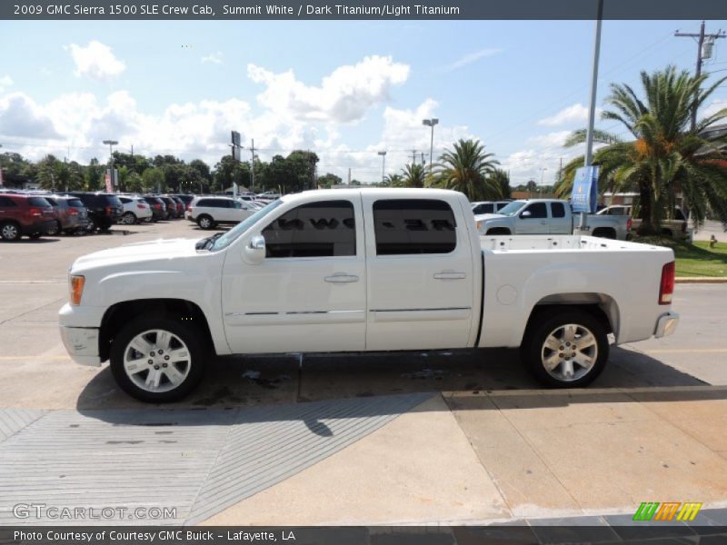 Summit White / Dark Titanium/Light Titanium 2009 GMC Sierra 1500 SLE Crew Cab