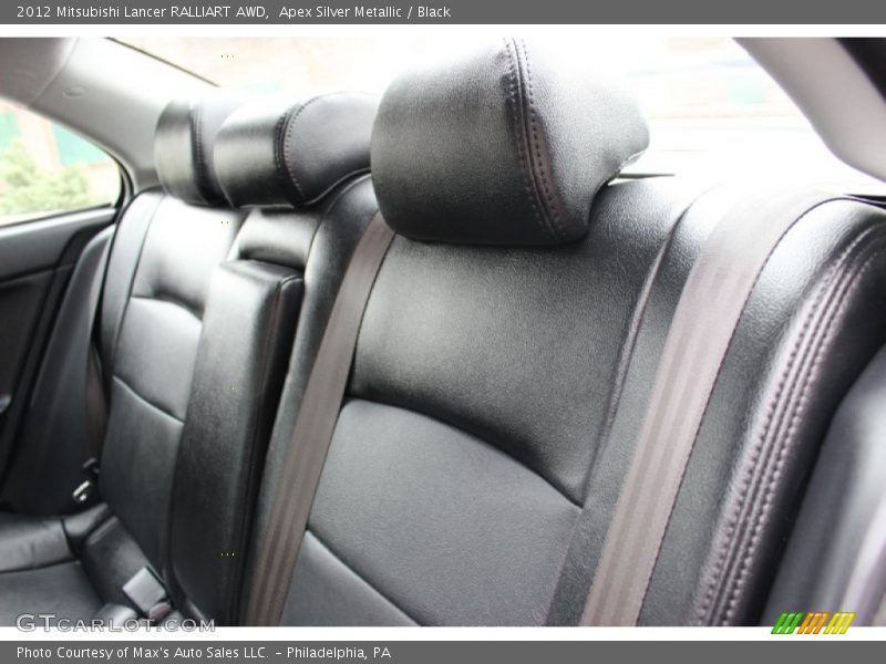 Apex Silver Metallic / Black 2012 Mitsubishi Lancer RALLIART AWD