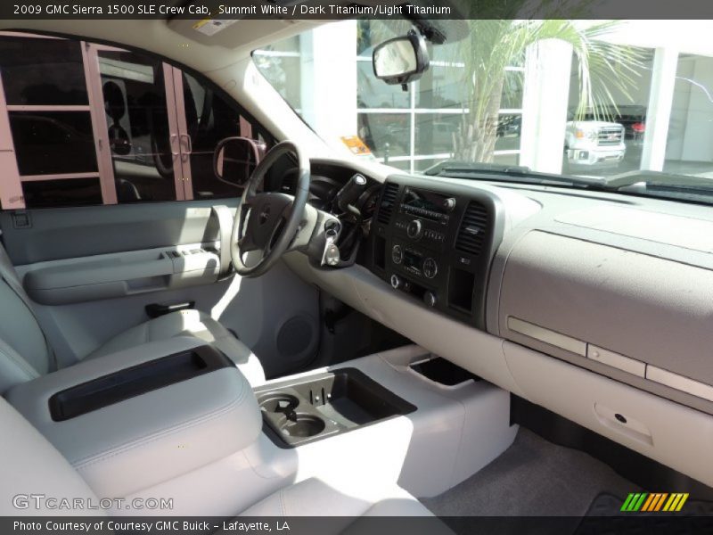 Summit White / Dark Titanium/Light Titanium 2009 GMC Sierra 1500 SLE Crew Cab