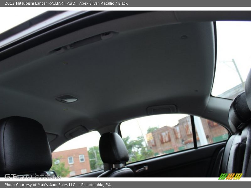Apex Silver Metallic / Black 2012 Mitsubishi Lancer RALLIART AWD