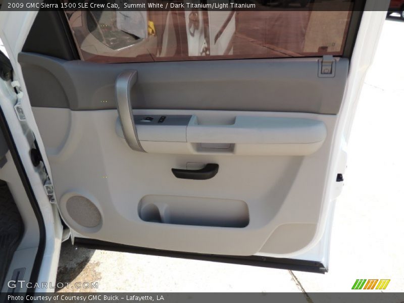 Summit White / Dark Titanium/Light Titanium 2009 GMC Sierra 1500 SLE Crew Cab
