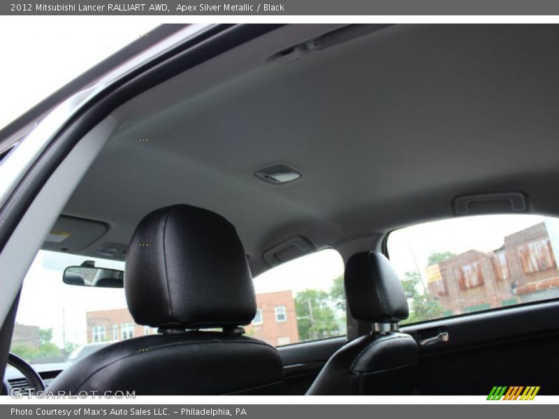 Apex Silver Metallic / Black 2012 Mitsubishi Lancer RALLIART AWD