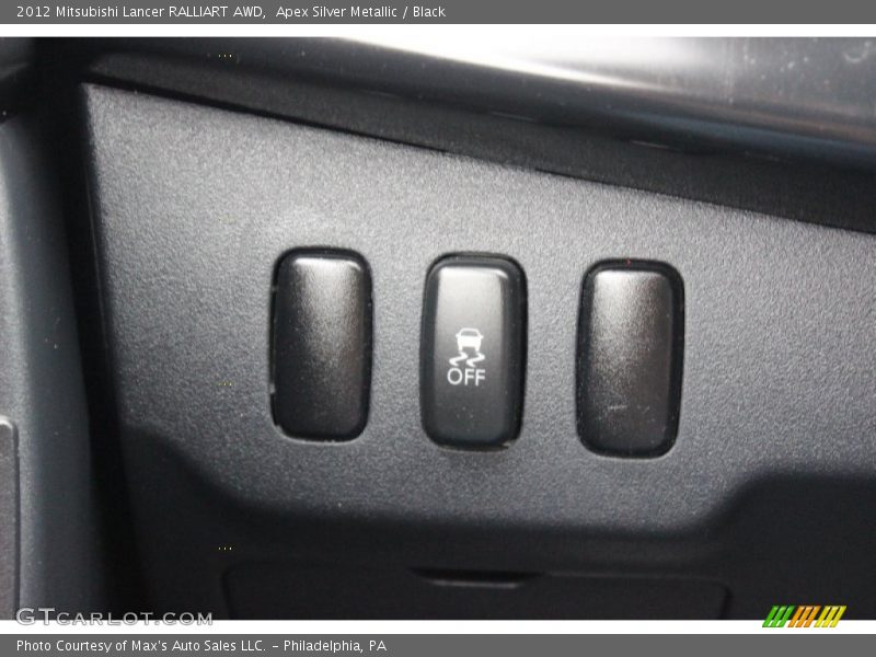 Apex Silver Metallic / Black 2012 Mitsubishi Lancer RALLIART AWD