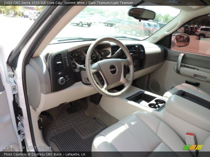 Summit White / Dark Titanium/Light Titanium 2009 GMC Sierra 1500 SLE Crew Cab