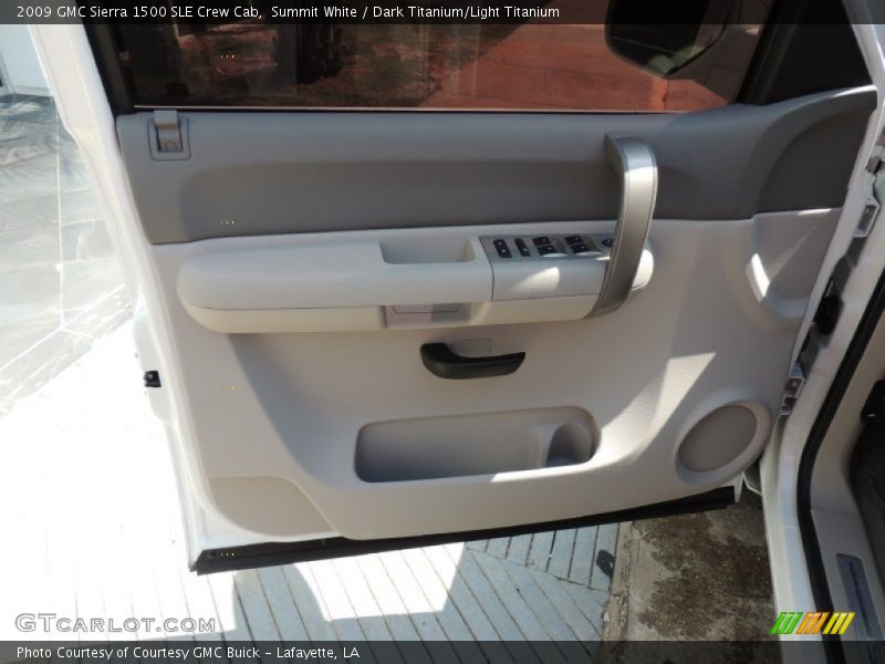Summit White / Dark Titanium/Light Titanium 2009 GMC Sierra 1500 SLE Crew Cab
