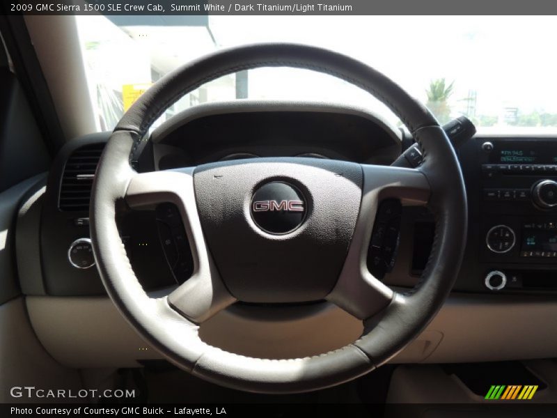 Summit White / Dark Titanium/Light Titanium 2009 GMC Sierra 1500 SLE Crew Cab
