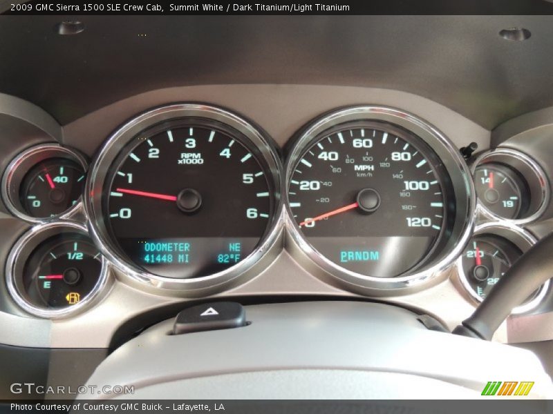 Summit White / Dark Titanium/Light Titanium 2009 GMC Sierra 1500 SLE Crew Cab