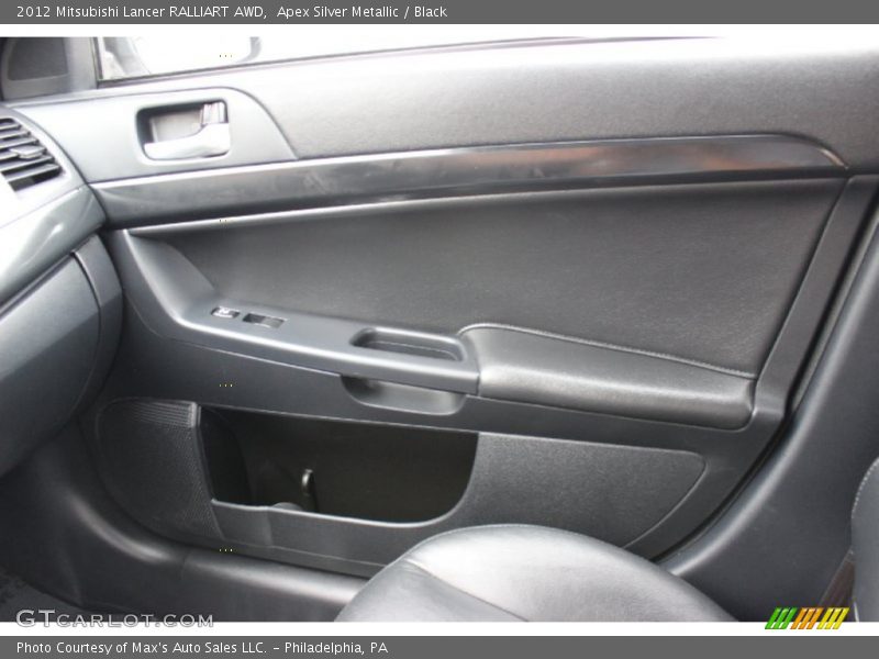 Apex Silver Metallic / Black 2012 Mitsubishi Lancer RALLIART AWD