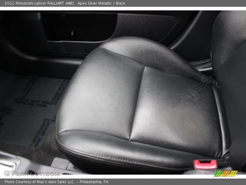 Apex Silver Metallic / Black 2012 Mitsubishi Lancer RALLIART AWD