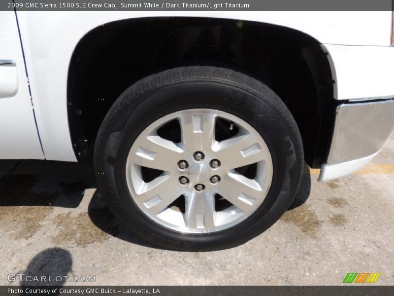 Summit White / Dark Titanium/Light Titanium 2009 GMC Sierra 1500 SLE Crew Cab
